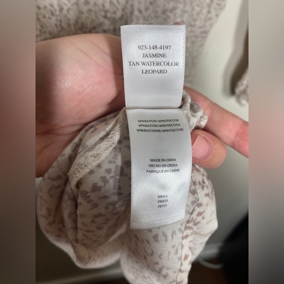 Rails Jasmine Tan Watercolor Leopard Mini Dress - Picture 11 of 11